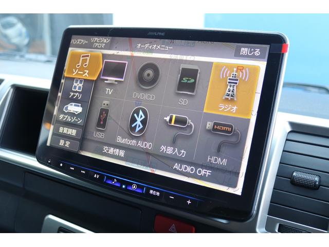 ハイエースワゴン グランドキャビン ALPINE BIG-X 12.8インチフリップダウンモニター スマートベッドキット 全席シートカバー完備 フットパネル Delf06 18AW YOKOHAMAパラダタイヤ 寒冷地仕様(28枚目)