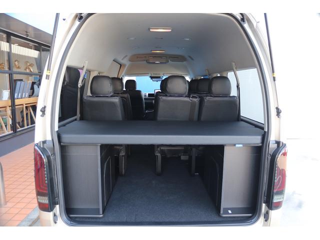 ハイエースワゴン グランドキャビン ALPINE BIG-X 12.8インチフリップダウンモニター スマートベッドキット 全席シートカバー完備 フットパネル Delf06 18AW YOKOHAMAパラダタイヤ 寒冷地仕様(37枚目)