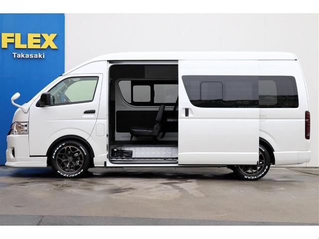 ハイエースバン ＳロングワイドＤＸ　ＧＬパッケージ　アルパイン１１インチ！フローリング施工！！オリジナルベッドキット　バルベロＨＥＸ１７ＡＷ　グッドイヤーナスカータイヤ　ＤｅｌｆｉｎｏＬｉｎｅフロントスポイラー　オーバーフェンダー　アルティメットテール（14枚目）