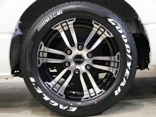 ハイエースバン スーパーGL ダークプライムII FLEXフロントリップスポイラー/FLEXオーバーフェンダー/カロッツェリア7インチナビ/HDMIポート/ベットキット/デジタルインナーミラー/パールホワイト/100V/LEDヘッドランプ(20枚目)