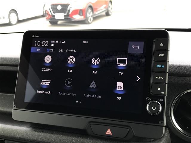 N-BOXカスタム コーディネートスタイル 純正9型ナビ/フルセグ/BT/USB Bカメラ Hセンシング レーンキープ レーダークルーズ パーキングセンサー 両側電動 ハーフレザー シートヒーター ETC ドラレコ LED 純正14AW(3枚目)