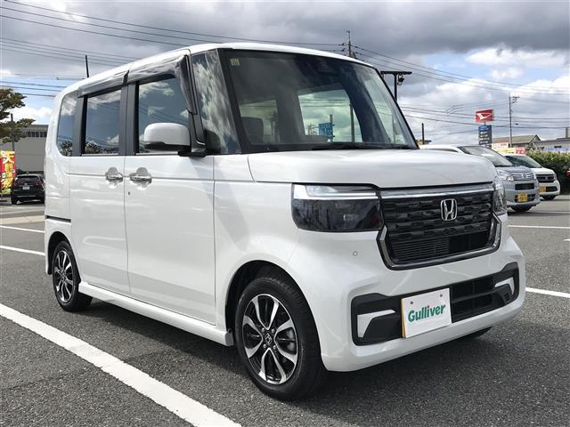 N-BOXカスタム コーディネートスタイル 純正9型ナビ/フルセグ/BT/USB Bカメラ Hセンシング レーンキープ レーダークルーズ パーキングセンサー 両側電動 ハーフレザー シートヒーター ETC ドラレコ LED 純正14AW(30枚目)