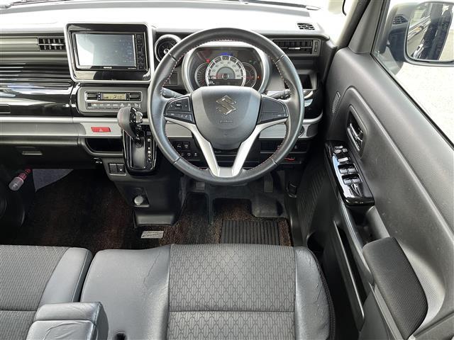 スペーシアカスタム ハイブリッドXS ワンオーナー 社外ナビ/フルセグ/DVD/CD/BT ETC レーダーブレーキ レーンアシスト 両側パワースライド ハーフレザー シートヒーター LEDライト プッシュスタート 純正15インチAW(13枚目)