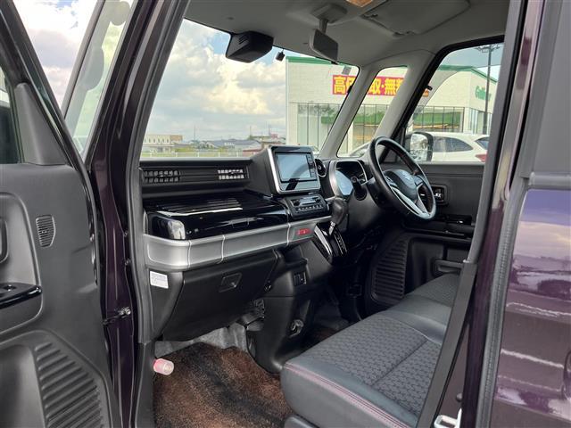 スペーシアカスタム ハイブリッドXS ワンオーナー 社外ナビ/フルセグ/DVD/CD/BT ETC レーダーブレーキ レーンアシスト 両側パワースライド ハーフレザー シートヒーター LEDライト プッシュスタート 純正15インチAW(19枚目)