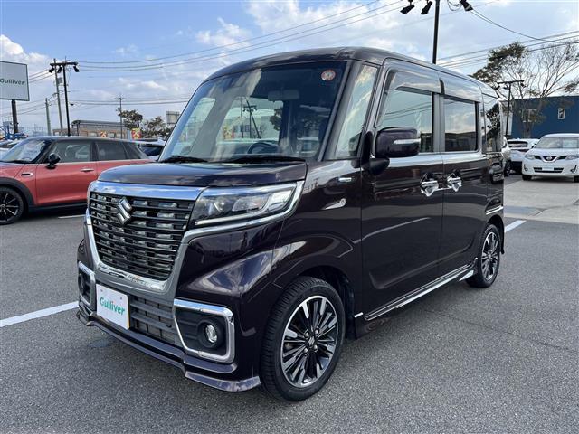 スペーシアカスタム ハイブリッドXS ワンオーナー 社外ナビ/フルセグ/DVD/CD/BT ETC レーダーブレーキ レーンアシスト 両側パワースライド ハーフレザー シートヒーター LEDライト プッシュスタート 純正15インチAW(27枚目)