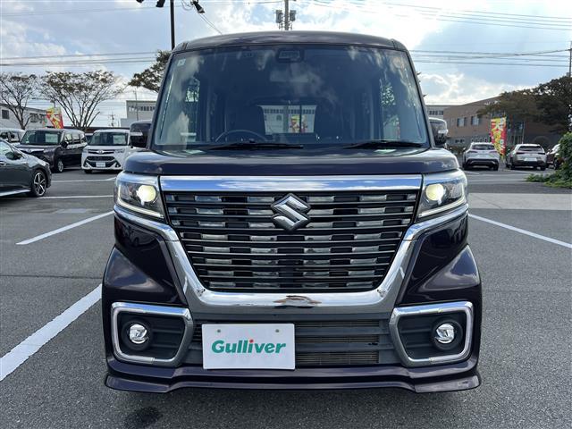 スペーシアカスタム ハイブリッドXS ワンオーナー 社外ナビ/フルセグ/DVD/CD/BT ETC レーダーブレーキ レーンアシスト 両側パワースライド ハーフレザー シートヒーター LEDライト プッシュスタート 純正15インチAW(29枚目)