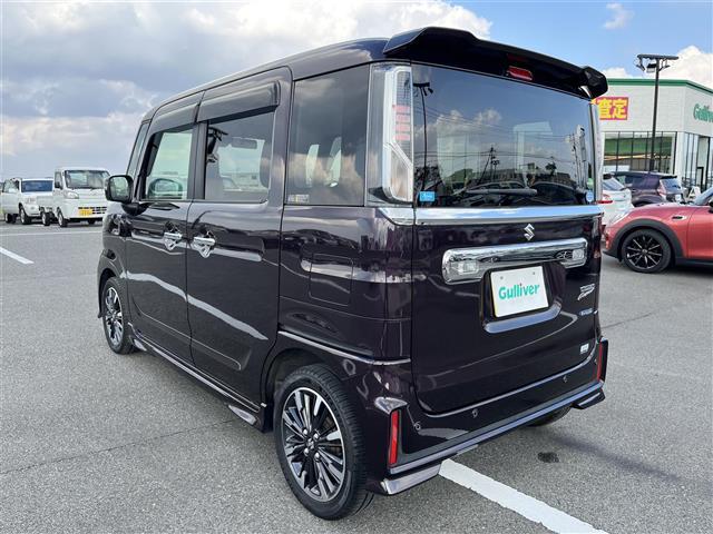 スペーシアカスタム ハイブリッドXS ワンオーナー 社外ナビ/フルセグ/DVD/CD/BT ETC レーダーブレーキ レーンアシスト 両側パワースライド ハーフレザー シートヒーター LEDライト プッシュスタート 純正15インチAW(34枚目)