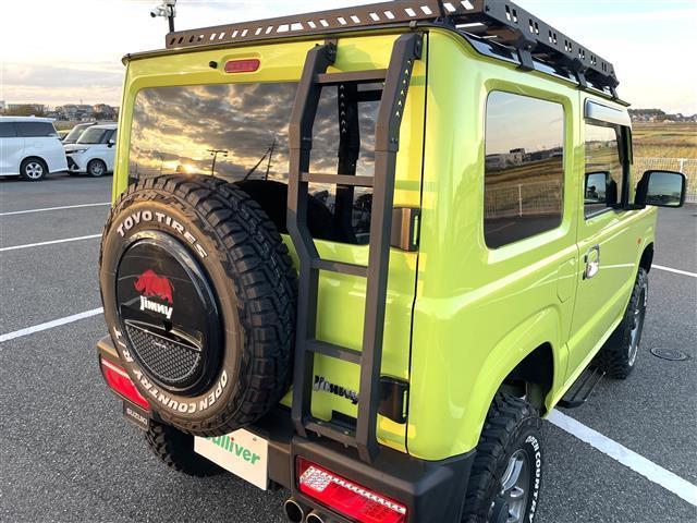 ジムニー XC ツートン ワンオーナー 8型ナビ/TV/DVD/CD/BT F/Rカメラ 3インチリフトUP オープンカントリー ルーフラック リヤラダー サイドステップ 衝突軽減 LED デイライト 社外テール(35枚目)