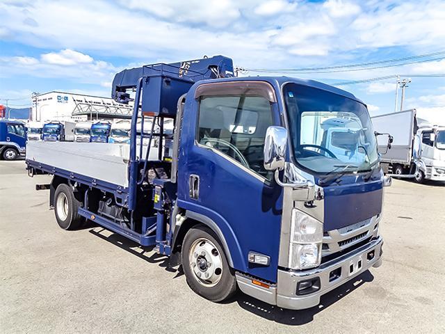 エルフトラック 　タダノ製４段クレーン　ラジコン　最大積載３０００ｋｇ　ワイドボディ　荷台寸法（長３７３×幅２０９×高４０）　２トン　２ｔ　対応免許／準中型免許（4枚目）