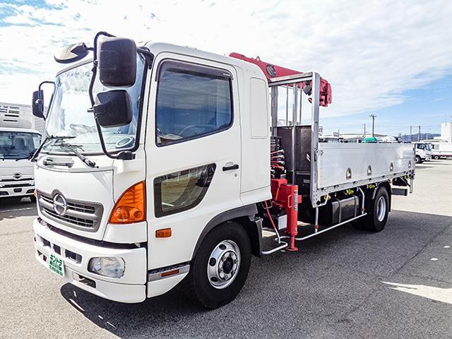 ヒノレンジャー 　古河製３段クレーン付アルミブロック　車検あり　ラジコン　２．９ｔ吊り　ショートボディ　最大積載３，０００ｋｇ　荷台寸法（長４６０×幅２１３×高５８）　４トン　４ｔ　対応免許／８ｔ限定中型免許（3枚目）
