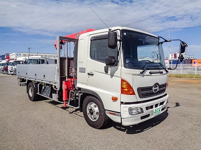 ヒノレンジャー 　古河製３段クレーン付アルミブロック　車検あり　ラジコン　２．９ｔ吊り　ショートボディ　最大積載３，０００ｋｇ　荷台寸法（長４６０×幅２１３×高５８）　４トン　４ｔ　対応免許／８ｔ限定中型免許（4枚目）