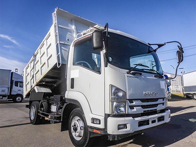 フォワード  新明和製深ダンプ 土砂禁 8立米 6速ミッション ターボ車 最大積載3100kg 荷台寸法(長340×幅200×高119) 4トン 4t 対応免許/8t限定中型免許(14枚目)