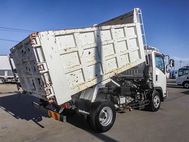 フォワード  新明和製深ダンプ 土砂禁 8立米 6速ミッション ターボ車 最大積載3100kg 荷台寸法(長340×幅200×高119) 4トン 4t 対応免許/8t限定中型免許(15枚目)