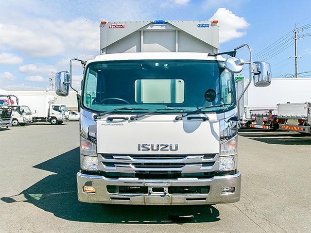 フォワード  日本フルハーフ製アルミウイング 跳ね上げパワーゲート 6速ミッション メッキパーツ ターボ車 最大積載2700kg 荷台寸法(長629×幅240×高239) 4トン 4t 対応免許/8t限定中型免許(4枚目)