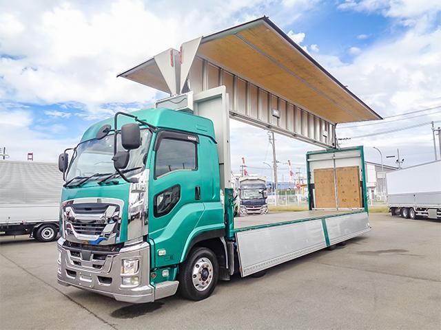 ギガ  フルハーフ製アルミウイング ハイルーフ 後輪エアサス スタンションホール 2デフ 最大積載13,800kg 荷台寸法(長968×幅240×高265) 10トン 10t 対応免許/大型免許(13枚目)