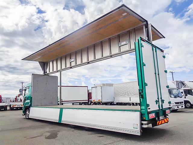 ギガ  フルハーフ製アルミウイング ハイルーフ 後輪エアサス スタンションホール 2デフ 最大積載13,800kg 荷台寸法(長968×幅240×高265) 10トン 10t 対応免許/大型免許(17枚目)