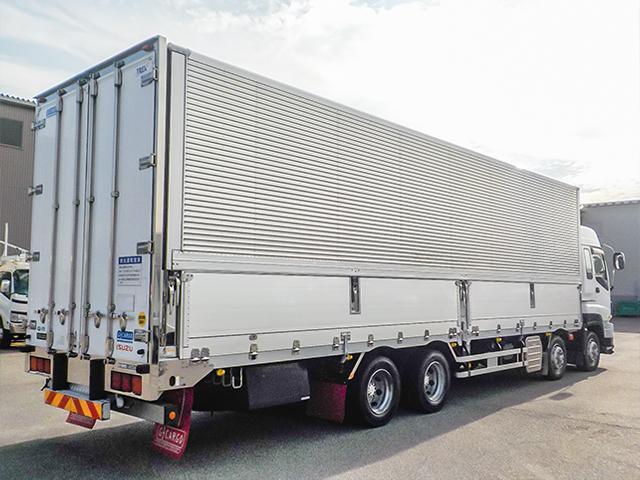 ギガ  トレクス製アルミウイング 低床 ハイルーフ リターダー 後輪エアサス 2デフ 最大積載13,800kg 荷台寸法(長961×幅239×高264) 10トン 10t 対応免許/大型免許(5枚目)