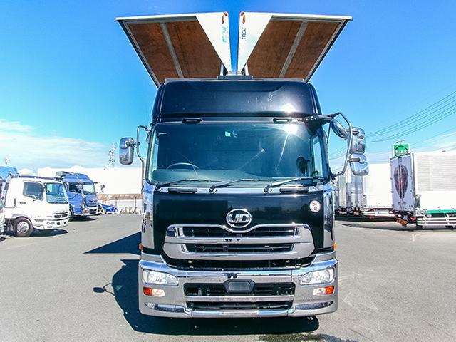 クオン  日本トレクス製アルミウイング ハイルーフ 後輪エアサス 2デフ エスコット 最大積載13,500kg 荷台寸法(長961×幅241×高265) 10トン 10t 対応免許/大型免許(14枚目)
