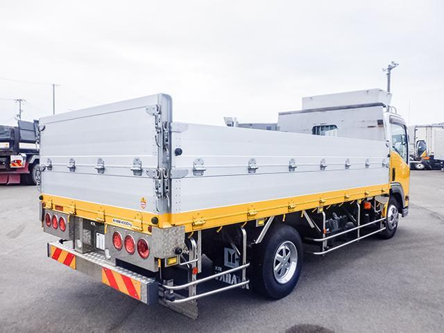 エルフトラック アルミブロック平ボディ 2段煽り ワイドボディ ロングボディ 床鉄板 スムーサー 最大積載4,000kg 荷台寸法(長435×幅212×高70) 4トン 4t 対応免許/8t限定中型免許(5枚目)