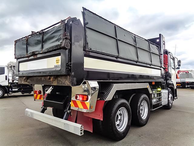 クオン 新明和製ダンプ リターダー MT車 積載8600kg 荷台寸法(長509×幅219×高49) 10トン 10t 対応免許/大型免許(6枚目)