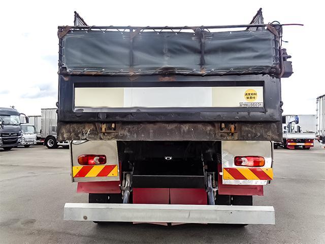 クオン 新明和製ダンプ リターダー MT車 積載8600kg 荷台寸法(長509×幅219×高49) 10トン 10t 対応免許/大型免許(8枚目)