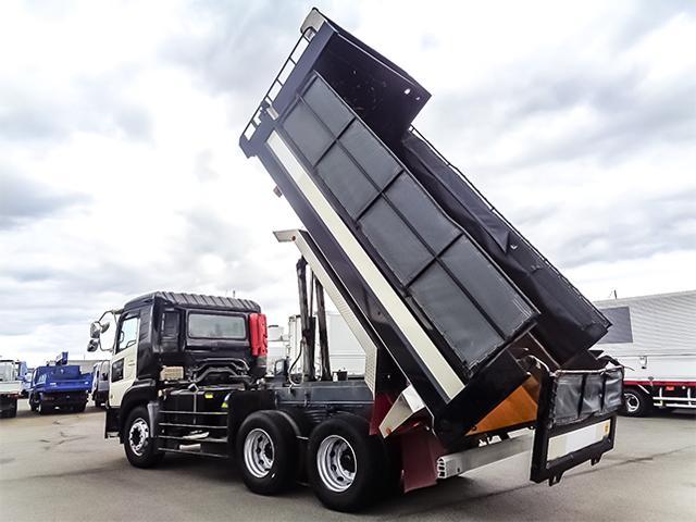 クオン 新明和製ダンプ リターダー MT車 積載8600kg 荷台寸法(長509×幅219×高49) 10トン 10t 対応免許/大型免許(12枚目)