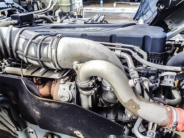 クオン 新明和製ダンプ リターダー MT車 積載8600kg 荷台寸法(長509×幅219×高49) 10トン 10t 対応免許/大型免許(30枚目)