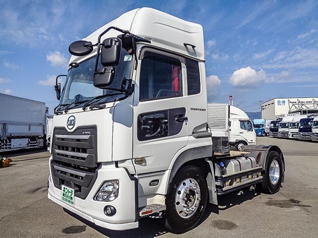 クオン トレーラーヘッド 車検あり ハイルーフ アルミホイール 後輪エアサス エスコット 460馬力 第五輪荷重11500kg 10トン 10t 対応免許/大型免許(3枚目)