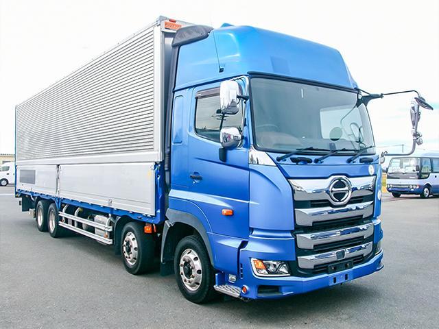 プロフィア トレクス製アルミウイング 積載14000kg 7速MT ハイルーフ リターダ アルミホイール 後輪エアサス 荷台寸法(長967×幅240×高267) 10トン 10t 対応免許/大型免許(3枚目)