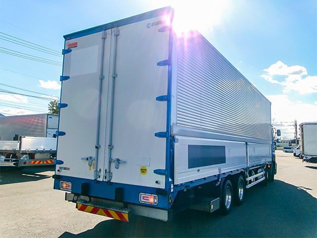 プロフィア トレクス製アルミウイング 積載14000kg 7速MT ハイルーフ リターダ アルミホイール 後輪エアサス 荷台寸法(長967×幅240×高267) 10トン 10t 対応免許/大型免許(5枚目)