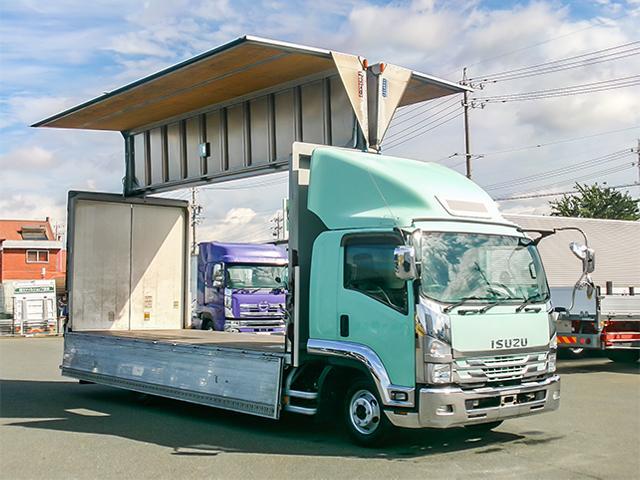 フォワード 日本フルハーフ製アルミウイング ワイドボディ 240馬力 ラッシングレール2段 最大積載3,050kg 荷台寸法(長624×幅240×高240) 4トン 4t 対応免許/8t限定中型免許(9枚目)
