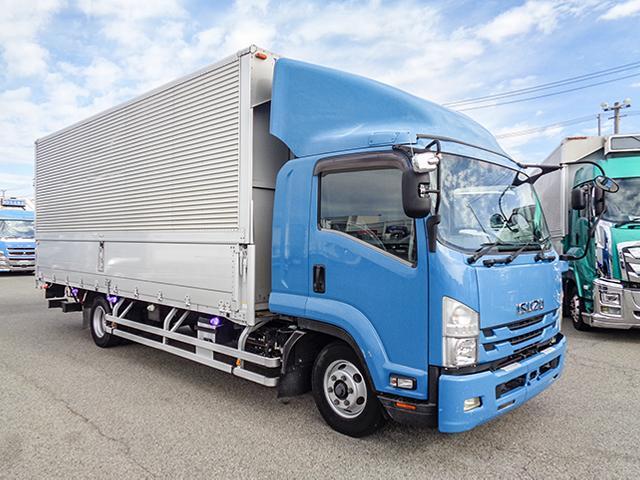 フォワード トレクス製アルミウイング 極東開発製跳ね上げパワーゲート ワイドボディ 後輪エアサス 最大積載2550kg 荷台寸法(長624×幅240×高241) 4トン 4t 対応免許/8t限定中型免許(4枚目)