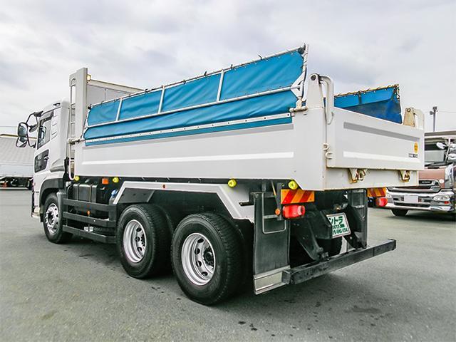 クオン 新明和製ダンプ リターダー 7速ミッション 電動コボレーン 2デフ 最大積載9,100kg 荷台寸法(長509×幅220×高49) 10トン 10t 対応免許/大型免許(7枚目)