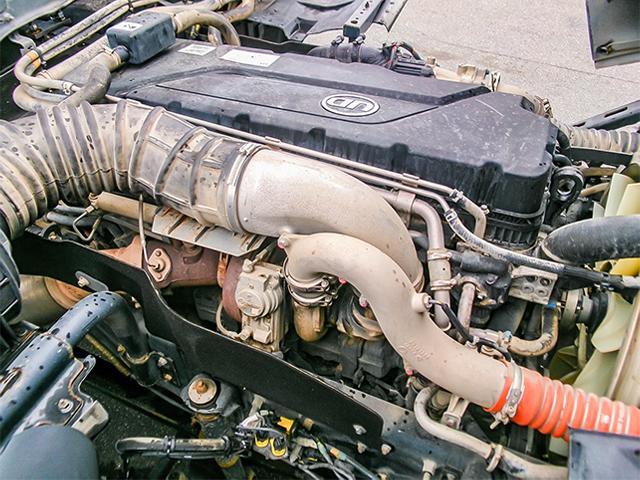 クオン 新明和製ダンプ リターダー 7速ミッション 電動コボレーン 2デフ 最大積載9,100kg 荷台寸法(長509×幅220×高49) 10トン 10t 対応免許/大型免許(36枚目)