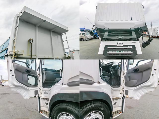 クオン 新明和製ダンプ リターダー 7速ミッション 電動コボレーン 2デフ 最大積載9,100kg 荷台寸法(長509×幅220×高49) 10トン 10t 対応免許/大型免許(38枚目)