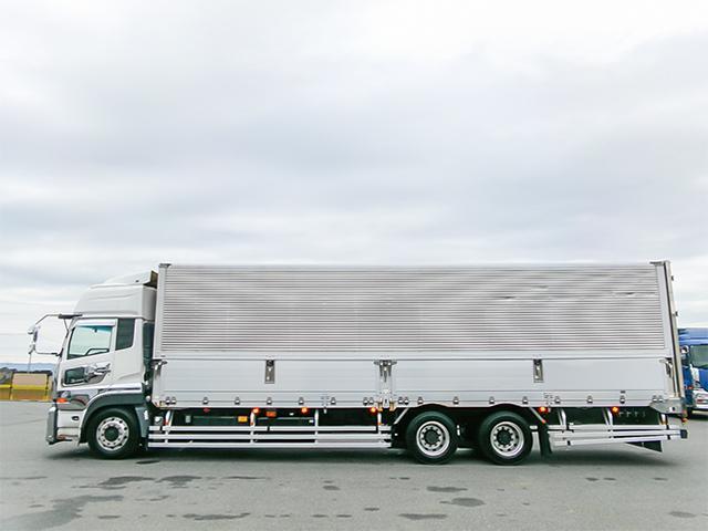 クオン トレクス製アルミウイング 総輪エアサス 門枠ステンレス 最大積載13,400kg 荷台寸法(長961×幅240×高249) 10トン 10t 対応免許/大型免許(8枚目)