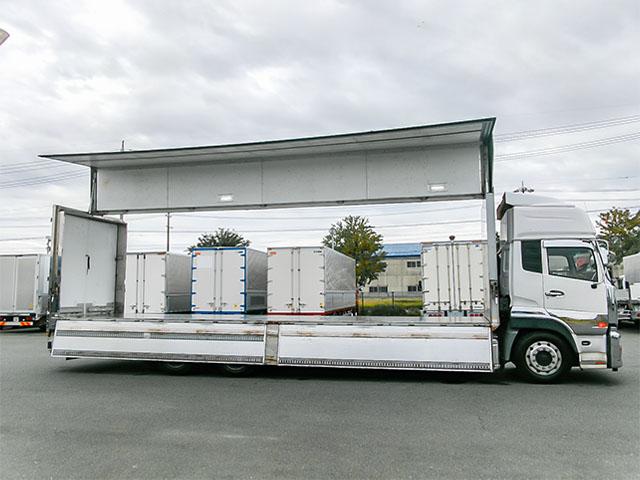 クオン トレクス製アルミウイング 総輪エアサス 門枠ステンレス 最大積載13,400kg 荷台寸法(長961×幅240×高249) 10トン 10t 対応免許/大型免許(20枚目)