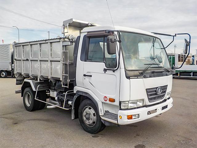 コンドル オ-ルステンレス製深ダンプ 土砂禁 電動コボレーン フェンダーステンレス 最大積載3,600kg 荷台寸法(長319×幅190×高106) 4トン 4t 対応免許/8t限定中型免許(3枚目)