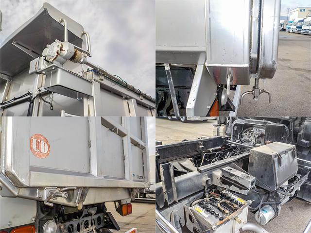 コンドル オ-ルステンレス製深ダンプ 土砂禁 電動コボレーン フェンダーステンレス 最大積載3,600kg 荷台寸法(長319×幅190×高106) 4トン 4t 対応免許/8t限定中型免許(22枚目)