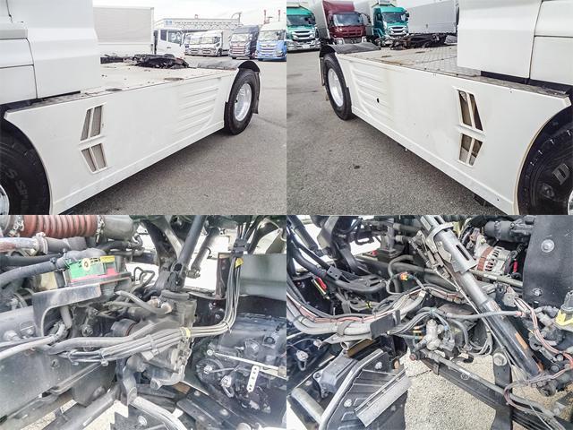 クオン 　トレーラーヘッド　サイドディフレクター　エアロサイドバンパー　アルミホイール　後輪エアサス　エスコット　第五輪荷重１１，５００ｋｇ　１０トン　１０ｔ　対応免許／大型免許（17枚目）