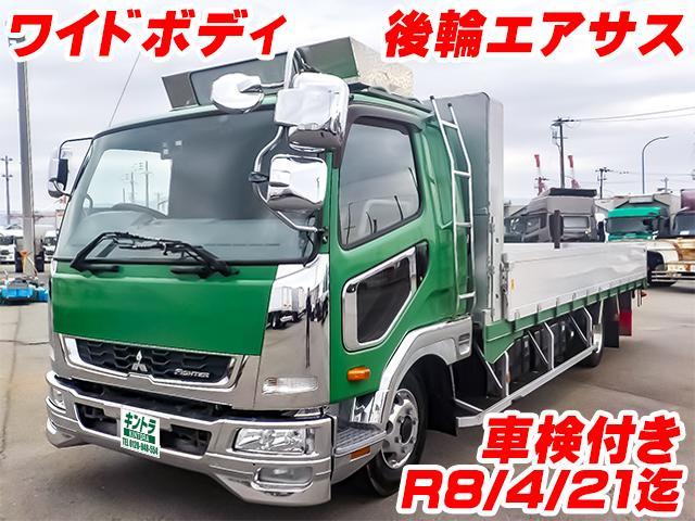 ファイター 　アルミブロック平ボディ　車検付き　ワイドボディ　後輪エアサス　アルミホイール　最大積載２，５５０ｋｇ　荷台寸法（長５９９×幅２４０×高４８）　４トン　４ｔ　対応免許／８ｔ限定中型免許（2枚目）