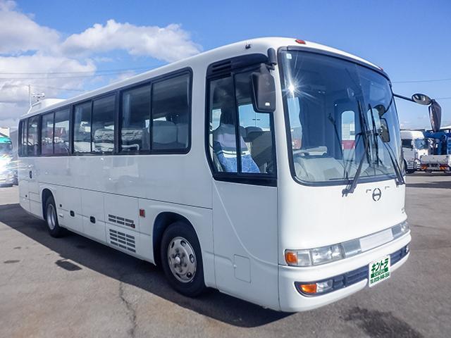 メルファ 送迎仕様中大型バス 立ち席含め48人乗り リクライニング付モケットシート 貫通トランク ルームラック 自動折れ戸 後輪エアサス 対応免許/大型免許(3枚目)