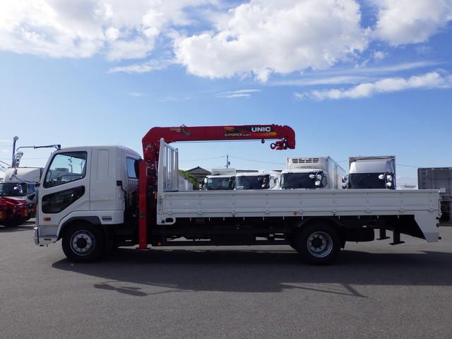 ファイター 　増トン　古河ユニック　４段クレーン　ラジコン（クレーンモード⇔アウトリガモード）　フックイン　ハイジャッキ　セルフローダー　メッキ付（9枚目）