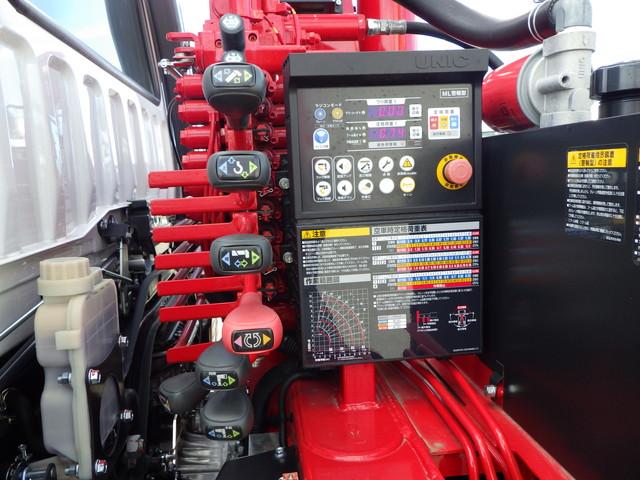 ファイター 　増トン　古河ユニック　４段クレーン　ラジコン（クレーンモード⇔アウトリガモード）　フックイン　ハイジャッキ　セルフローダー　メッキ付（16枚目）