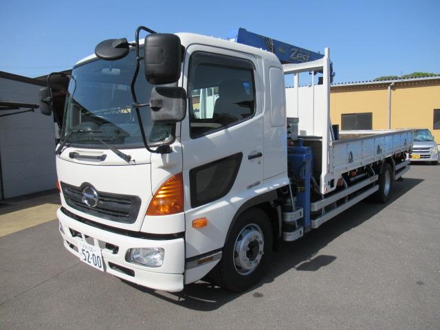 ヒノレンジャー 　ＦＥ７ＪＬＡＡ　タダノ４段ラジコンフックイン　最大積載量７７００ｋｇ　６ＭＴ　２４０馬力　床鉄板張り（3枚目）