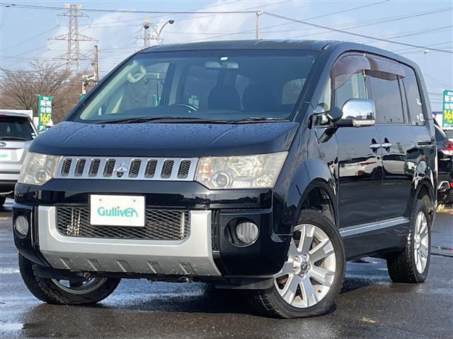 デリカＤ：５ シャモニー　純正ディーラーＯＰナビ　横滑り防止装置　クルーズコントロール　バック／サイド／フロントカメラ　ビルトインＥＴＣ　ＡＳＣ　両側パワースライドドア　前席シートヒーター　革巻きステアリング　ステリモ　ＨＩＤ（6枚目）