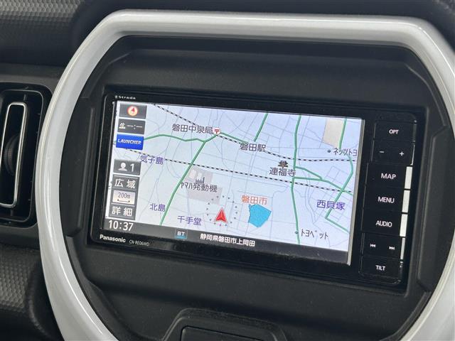 ハスラー ハイブリッドX 社外7型ナビ/FM/AM/Bluetooth/CD/DVD/フルセグTV/スズキセーフティー/前席シートヒーター/ETC/コーナーセンサー/オートライト/純正フロアマット/フォグランプ/純正15AW/(3枚目)