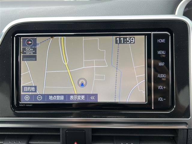 シエンタ G クエロ 純正7インチナビ/バックモニター/フルセグテレビ/両側パワースライドドア/トヨタセーフティセンス/社外アルミホイール/純正フロアマット/LEDヘッドライト/ハーフレザーシート/オレンジステッチ/ETC(5枚目)
