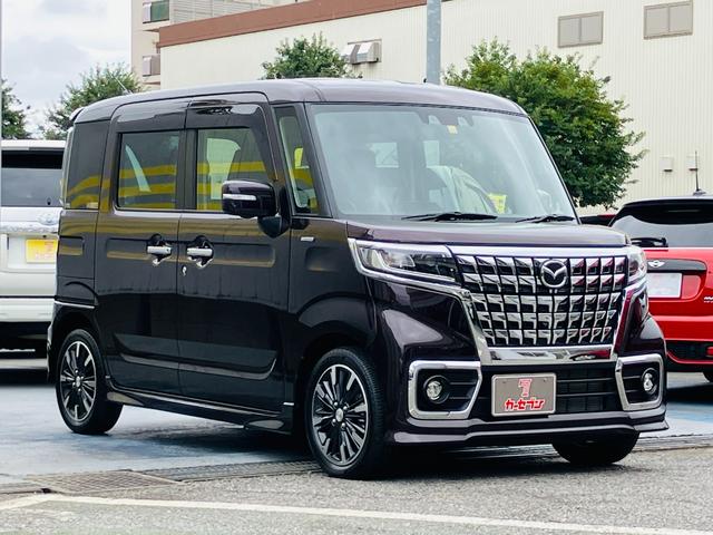 フレアワゴンカスタムスタイル ハイブリッドＸＴ　２ＷＤ　ターボ　デュアルカメラブレーキサポート　アダプティブクルーズコントロール　ＬＥＤヘッドライト　両側パワースライドドア　全方位モニター　ナビ　地デジＴＶ　ＵＳＢ端子　パドルシフト　シートヒーター（5枚目）