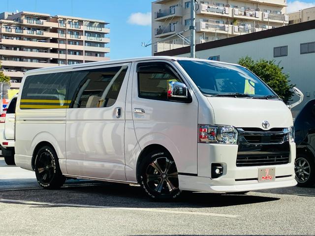 ハイエースバン スーパーGL ダークプライムII 2列シート2/5人乗 セーフティセンス LEDヘッドランプ 両側パワースライドドア デジタルインナーミラー パノラミックビューモニター ナビ 地デジTV ドラレコ前後 ETC ブラック天井 社外AW(5枚目)